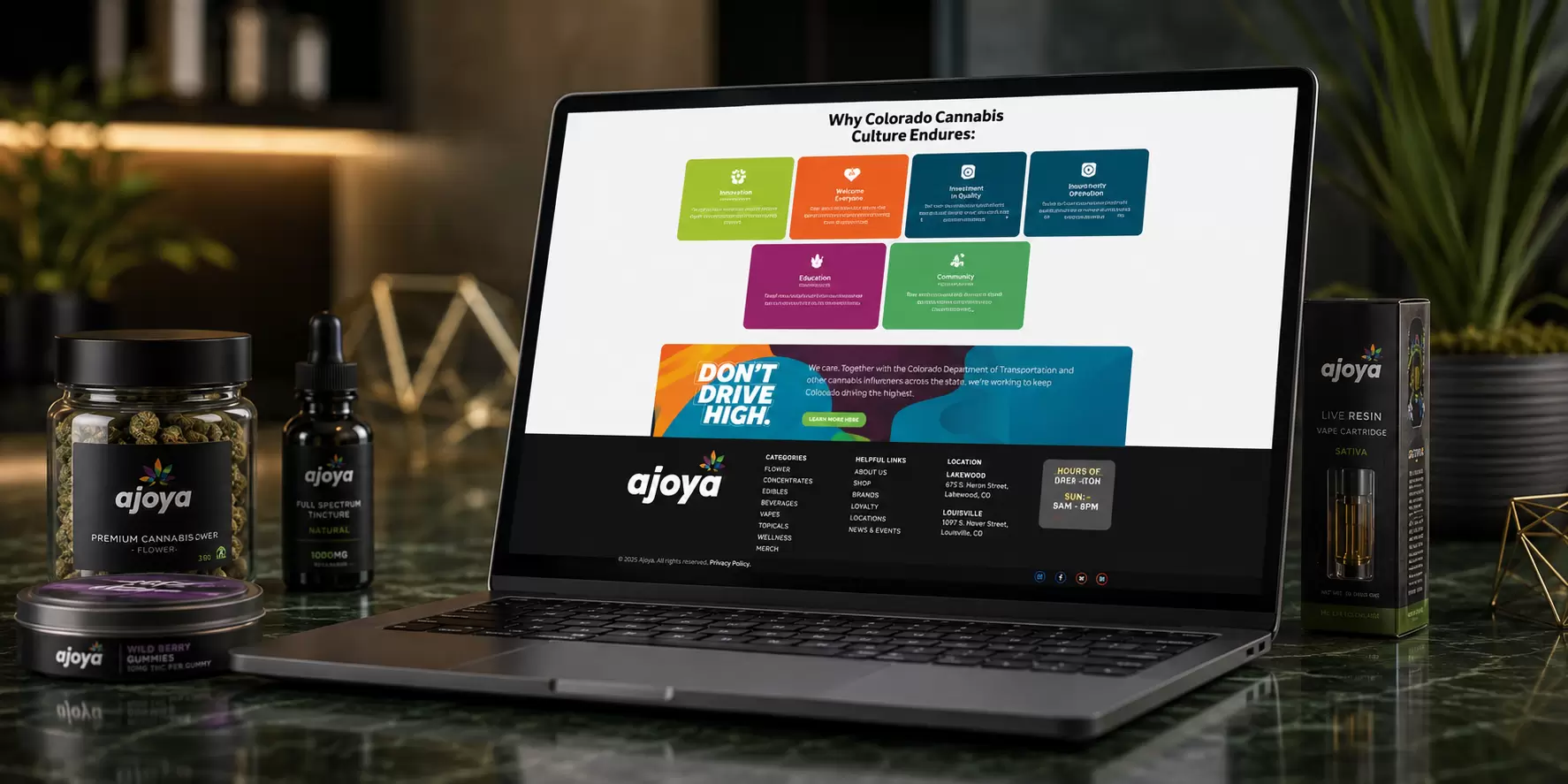 Ajoya - Colorado Cannabis Dispensary Website - Image 1