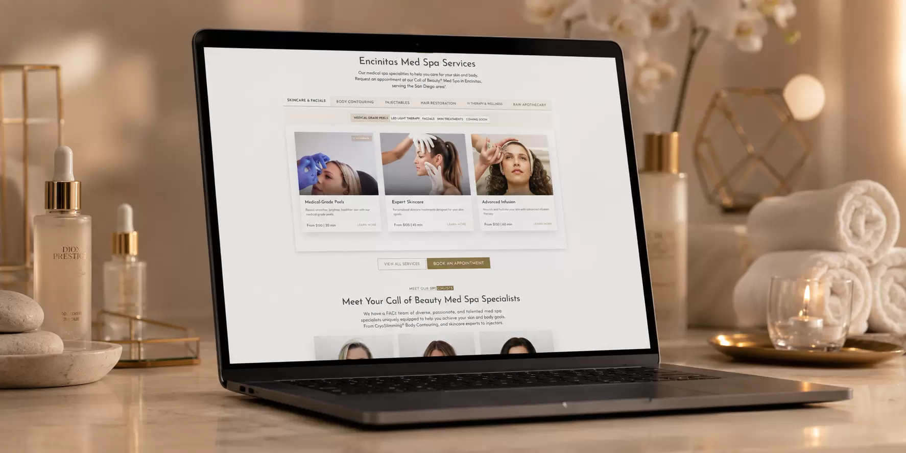 Call of Beauty Med Spa - Aesthetic Clinic Website - Image 2