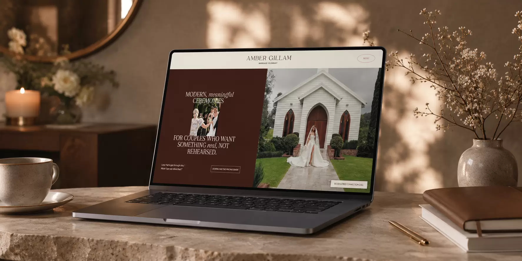 Amber Gillam Case Study | Celebrant Website & Enquiry Growth