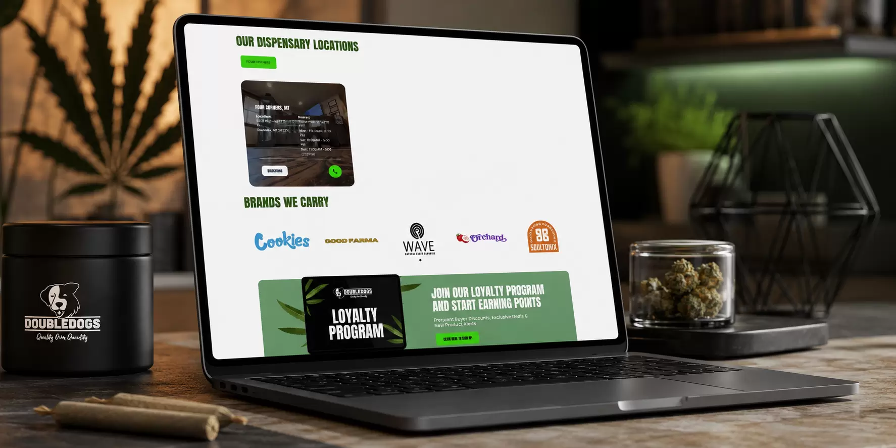 Double Dogs Cannabis - Montana Dispensary Website - Image 1