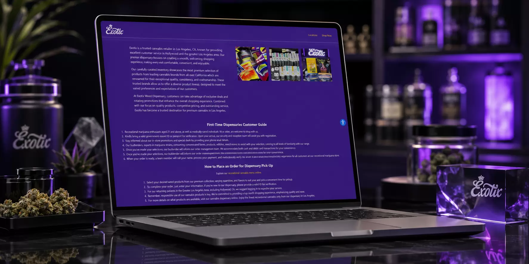 Exotix - California Cannabis Dispensary Website - Image 2