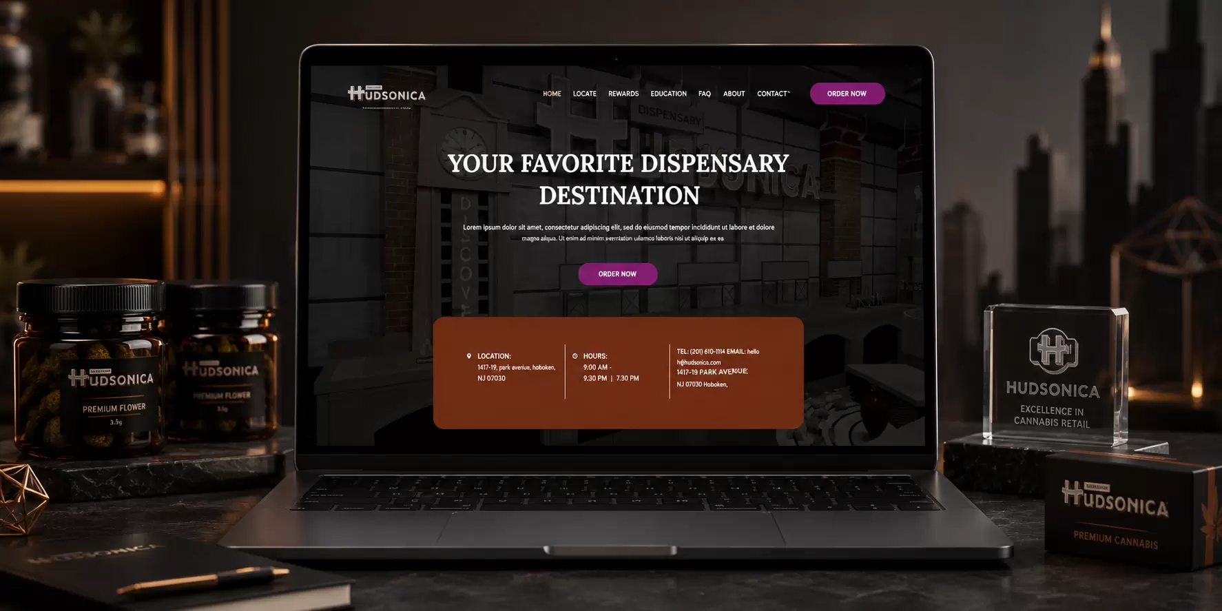 Hudsonica Dispensary Website Case Study