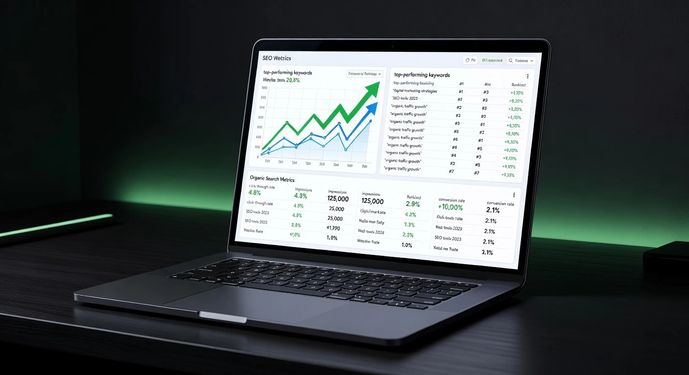 Tracking organic traffic growth and keyword rankings is essential for measuring cannabis SEO performance.