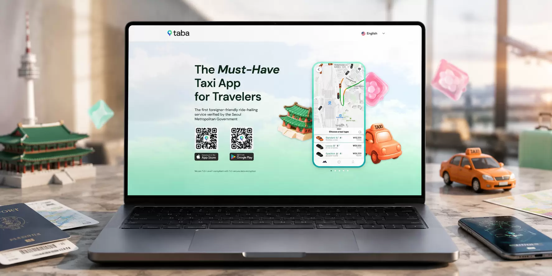 TABA Taxi App Website & Graphics Case Study