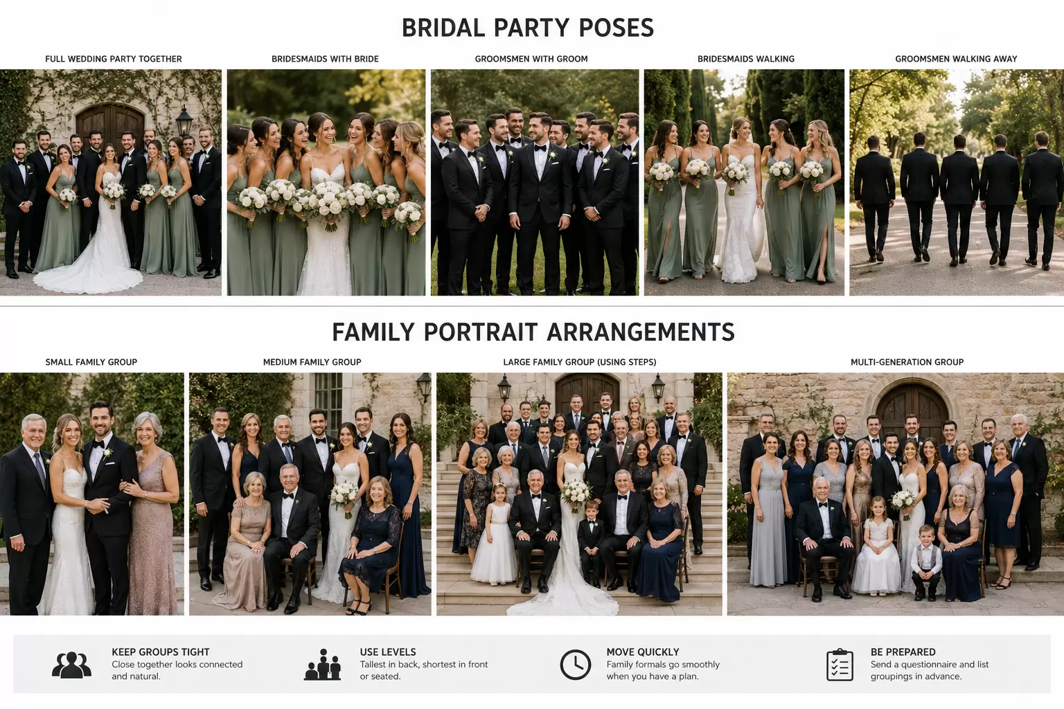 wedding photography group pose guide